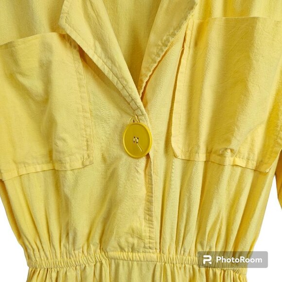 Lynda Pizzuto for Phoebe Yellow Vintage 80's Fit And Flare Dress - Picture 4 of 6